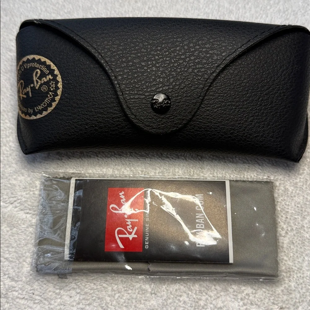 Authentic RAY BAN 3190 Flight 005 58-18 Metal Sunglasses Green Lenses Italy